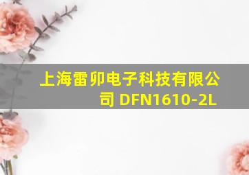 上海雷卯电子科技有限公司 DFN1610-2L